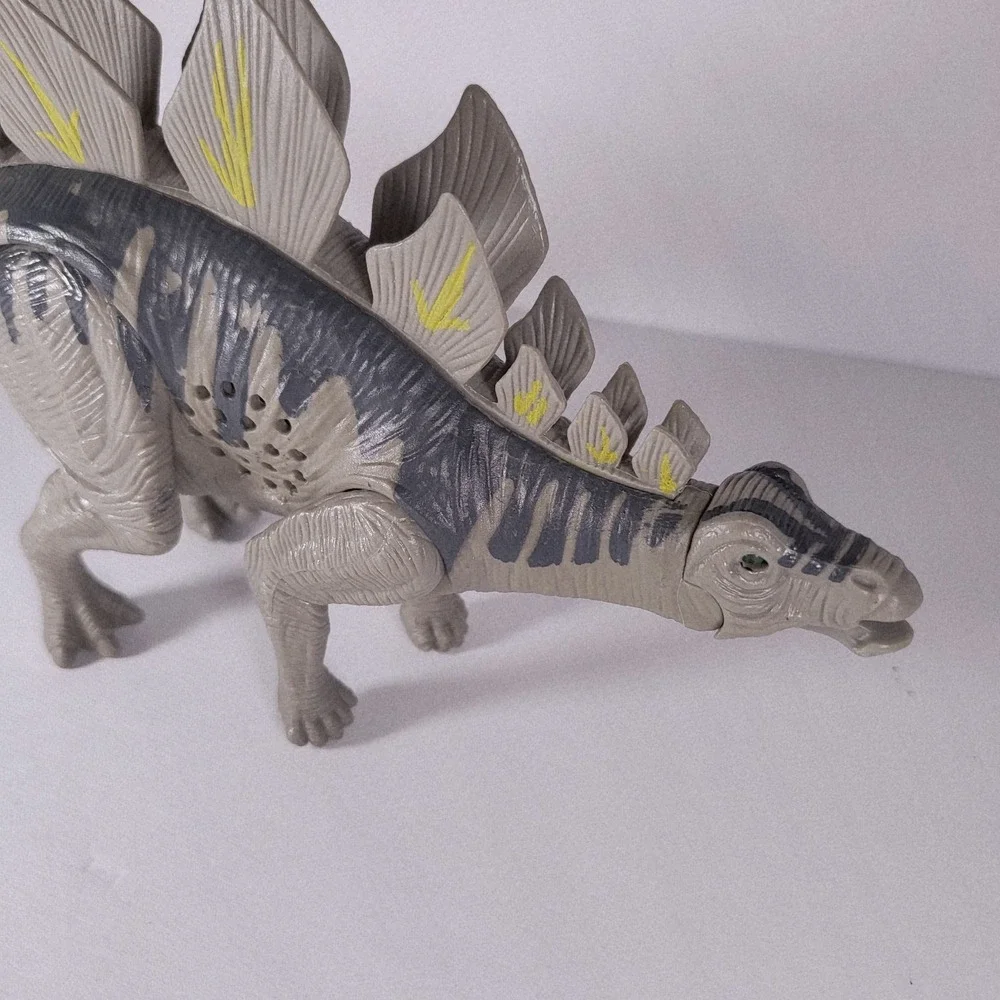Kid Galaxy Dinosaur Lights & Sounds Stegosaurus Fully Posable Tested Working - Picture 3 of 5